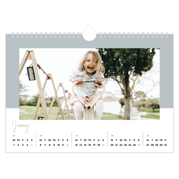 A4 Landscape Photo Calendar — Earthy frames