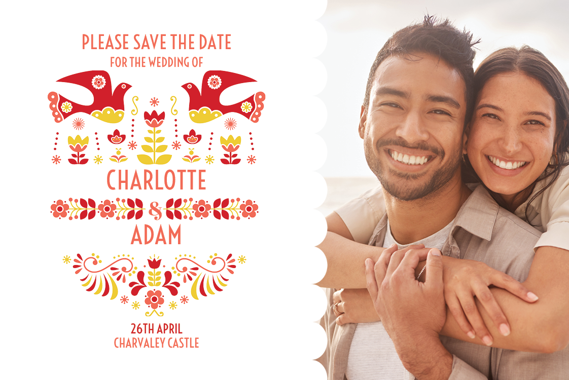 Save the date — Lovely love birds