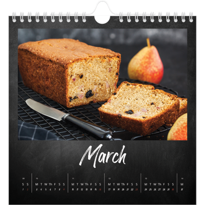 Square calendars  — Chalkboard style [March]