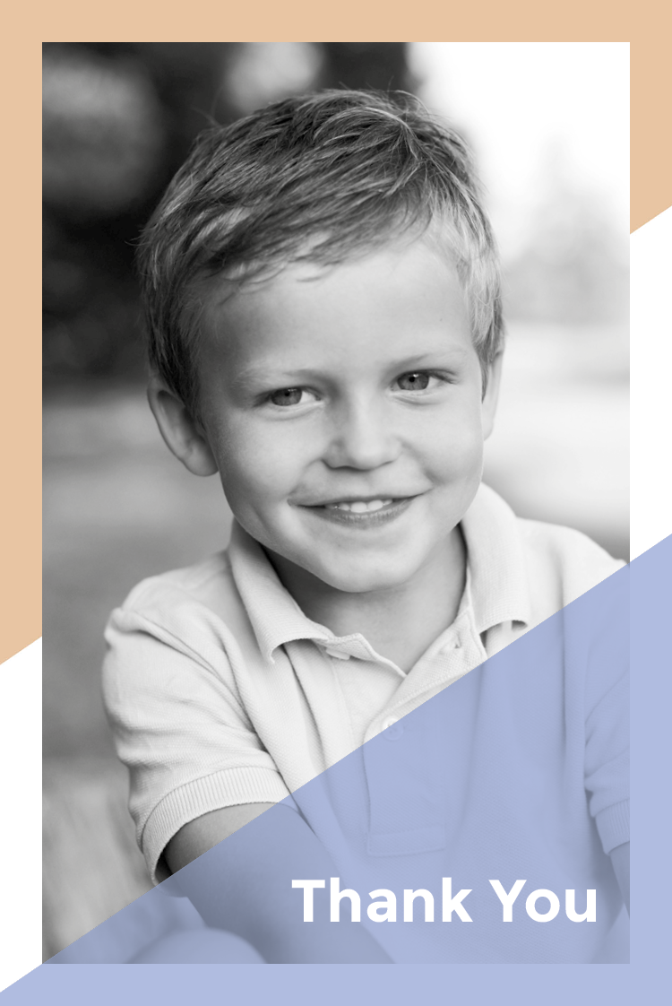 Thank you cards — Part-colour filter