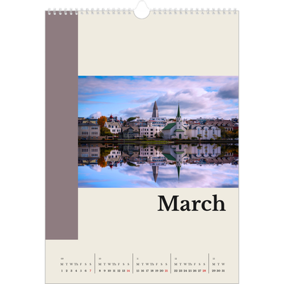 A3 photo calendars — Sights of the world [March]