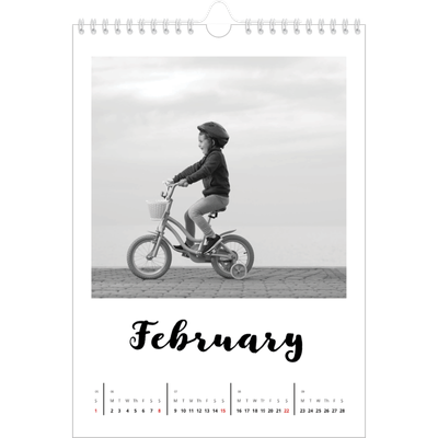 A4 Photo Calendar — Handwritten [February]