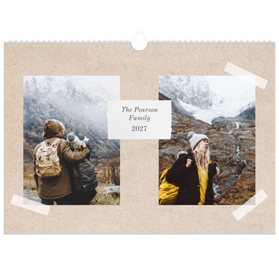 Family Planners A3 Landscape — Crafted Planner - Family of 4 [cover]