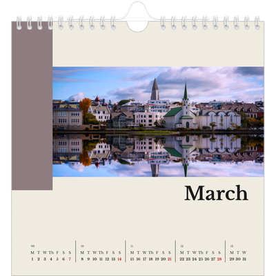 Square calendars  — Sights of the world [March]
