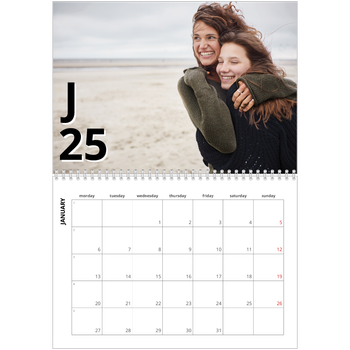 A4 Double Photo Calendar — Letter style