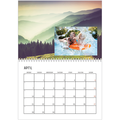 A4 Double Photo Calendar — Back to nature [April]