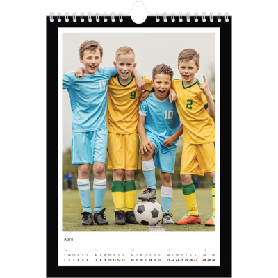 A4 Photo Calendar — Black frame [April]