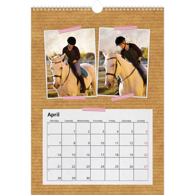 A3 photo calendars — Craft tape [April]