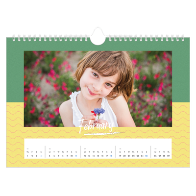 A4 Landscape Photo Calendar — Colour and pattern [February]