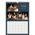 A4 Photo Calendar — Slate and serifs [February]