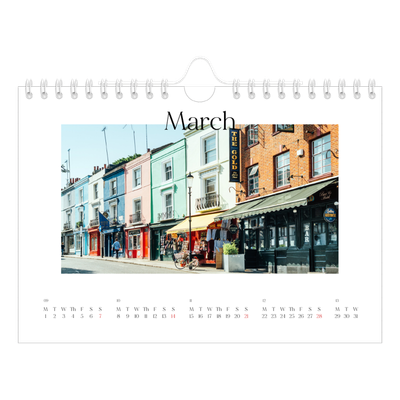 A5 Landscape Photo Calendar — My travelogue [March]