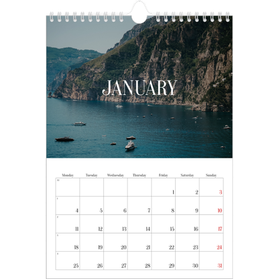 A4 Photo Calendar — Endless escape [January]