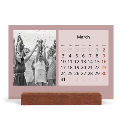 Easel Desk Calendar Landscape  — Neo Scandi [March]