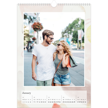A3 Photo Calendar — Watercolour spots