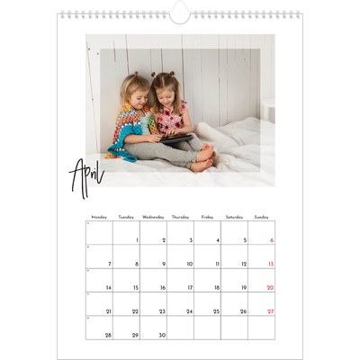 A3 photo calendars — Clear frame [April]