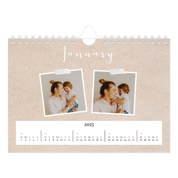 A5 Landscape Photo Calendar — Scrapbook calendar