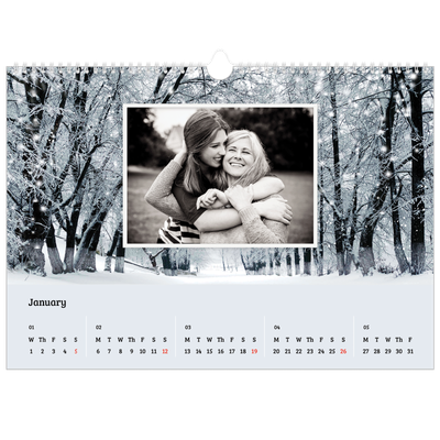 A3 Photo Calendar — Four seasons [January]