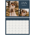 A4 Double Photo Calendar — Slate and serifs [January]