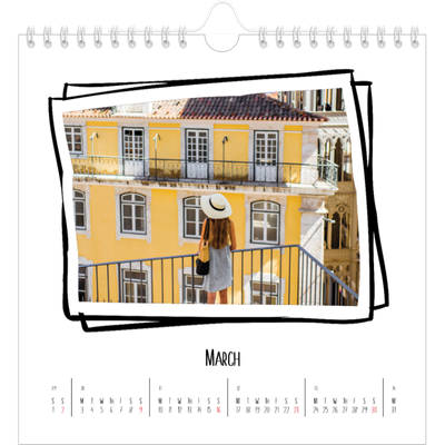 Square calendars  — Scrapbook snapshots [March]