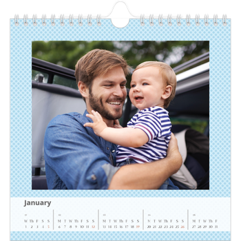 Square Photo Calendar — Pastel patterns