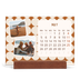 Easel Desk Calendar Landscape  — Retro patterns [cover]