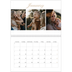 A4 Double Photo Calendar — Photo strip boxes [January]