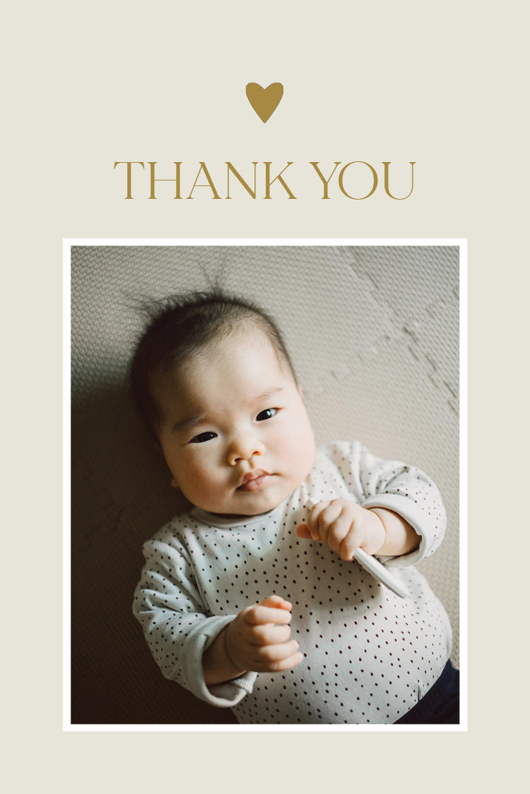 Thank you cards — Little gold heart