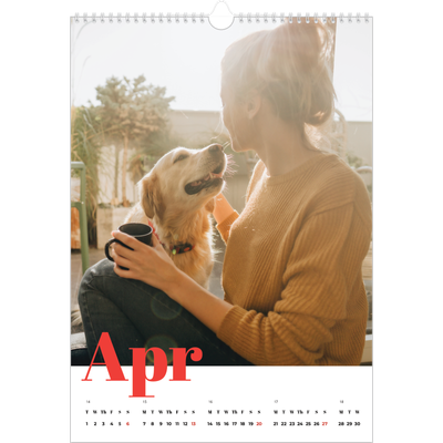 A3 photo calendars — A bold year [April]