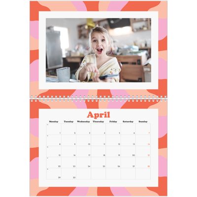 A4 Double Photo Calendar — Playing with pattern [April]