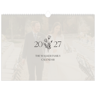 A3 Photo Calendar — Initials in bloom [cover]