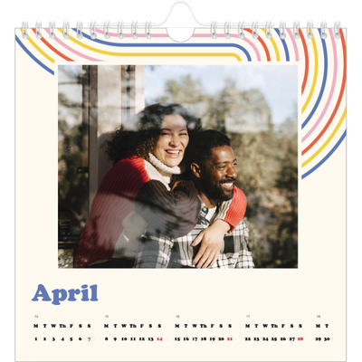 Square calendars  — Retro stripes [April]