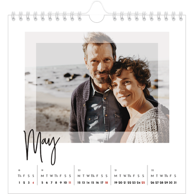 Square calendars  — Clear frame [cover]