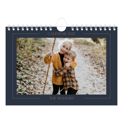 A5 Landscape Photo Calendar — Prussian blue [cover]