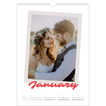 A3 Photo Calendar — Signed in crimson