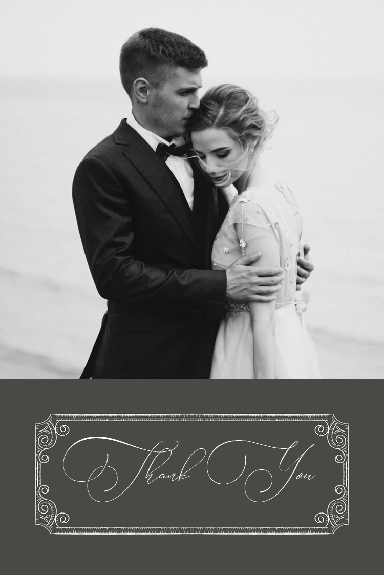 Thank you cards — Dark elegance