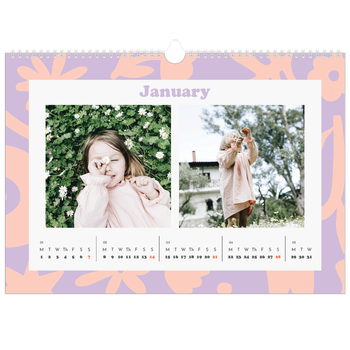 A3 Landscape Photo Calendar — Playing with pattern