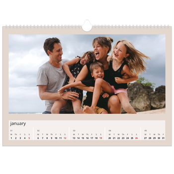 A3 Landscape Photo Calendar — Earth colours