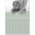 A4 Double Photo Calendar — Misty green [March]