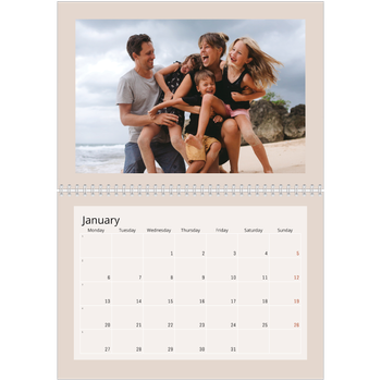 A4 Double Photo Calendar — Earth colours