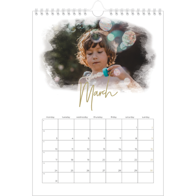 A4 Photo Calendar — Photo effects [March]
