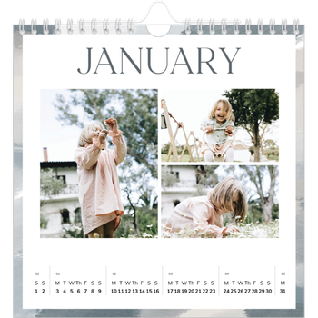 Square Photo Calendar — Paintbrush effect
