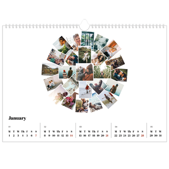 A3 Landscape Photo Calendar — Collage shapes