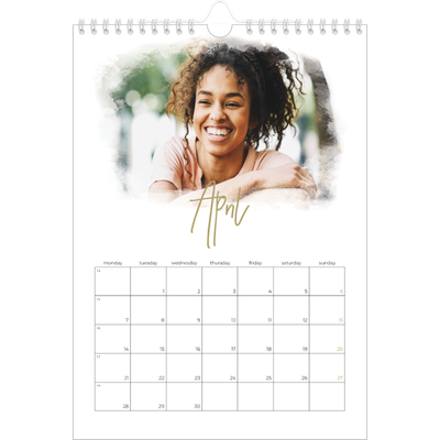 A4 Photo Calendar — Photo effects [April]