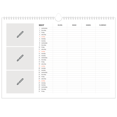 Family Planners A3 Landscape — Design your own product - Family of 4 [cover]