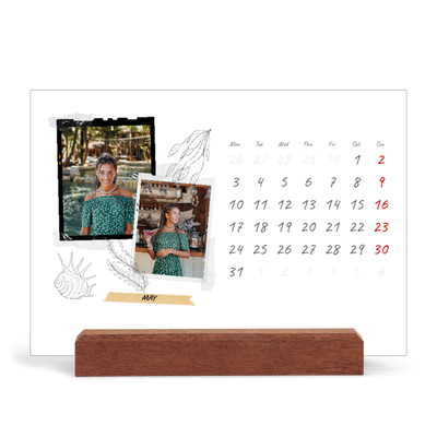 Easel Desk Calendar Landscape  — Scrapbook flair [cover]