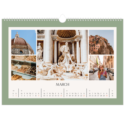 A3 Photo Calendar — Classic colours [March]