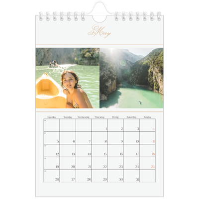 A5 Photo Calendar — Gold script banner [cover]