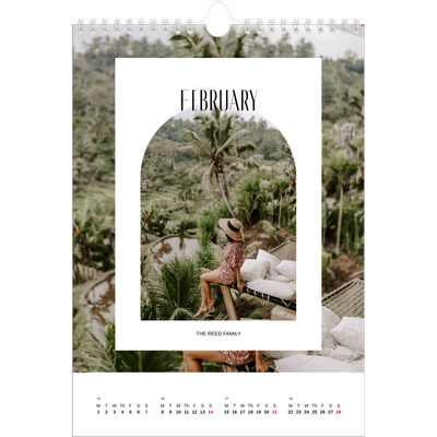 A4 Photo Calendar — The open arch [February]