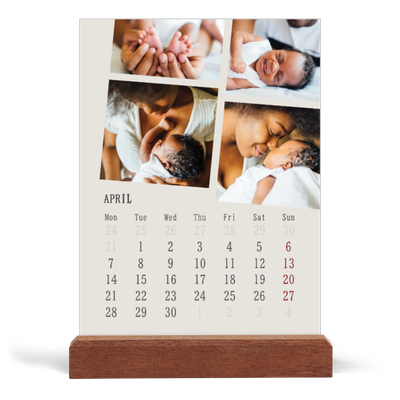 Easel Desk Calendar Portrait  — Memories in motion [April]