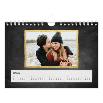 A5 Landscape Photo Calendar — Glitter frames